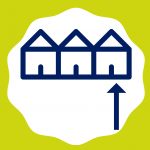 Icon van een hoekwoning