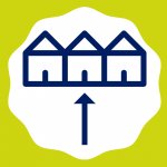 icon van een tussenwoning