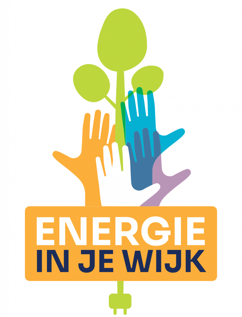Logo Energie in je wijk, die wordt gebruikt voor ieder project in de wijk die wordt opgezet door inwoners van gemeente Rheden, zoals een Buurt Klusbedrijf